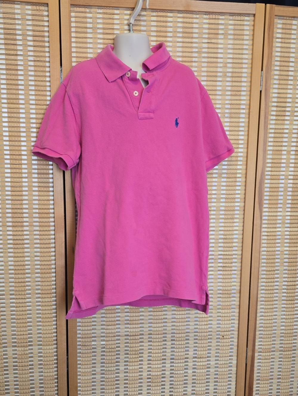 Ralph Lauren Bright Pink Polo with Navy Pony